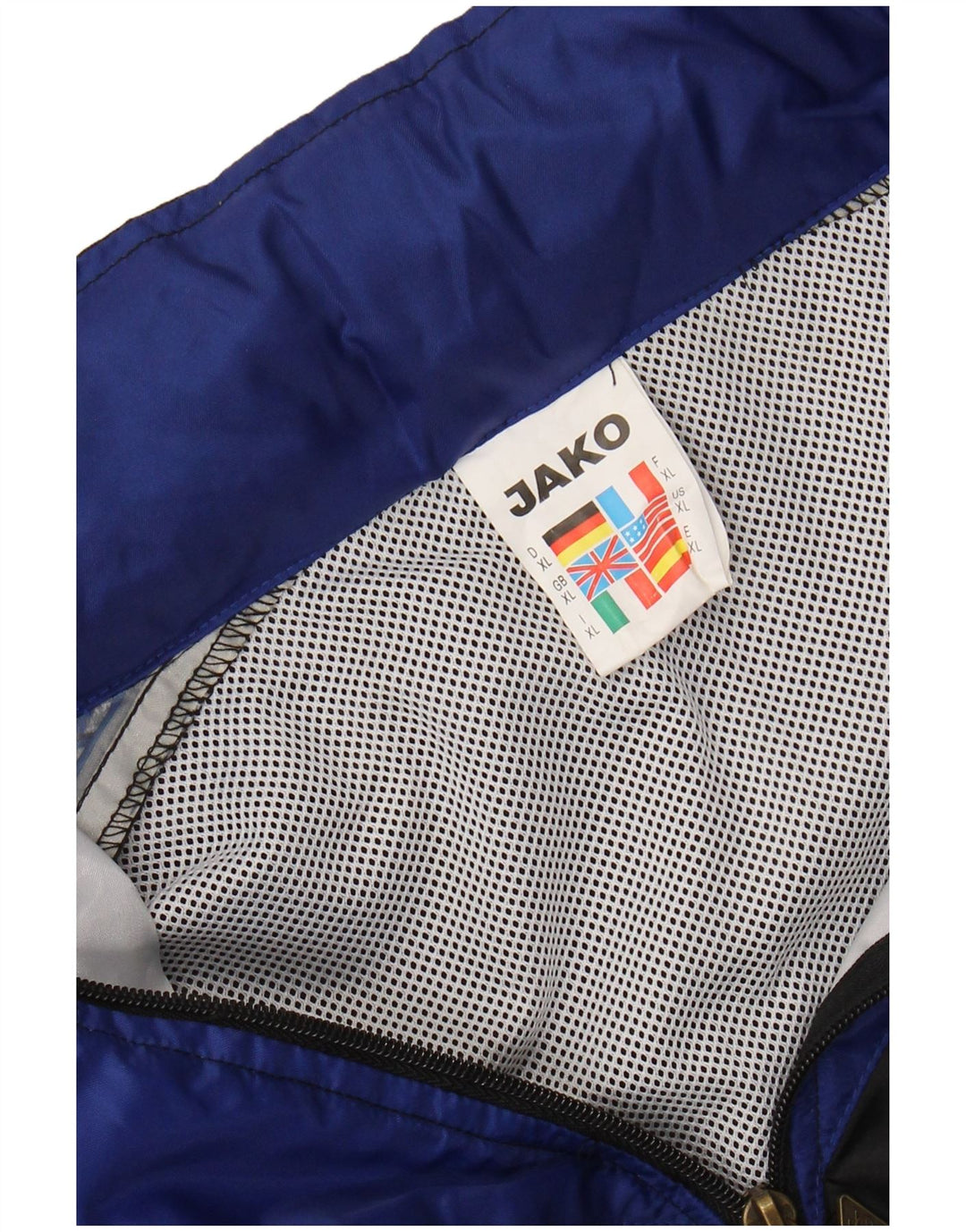 JAKO Muška kišna jakna s kapuljačom UK 42 XL crni najlon u boji