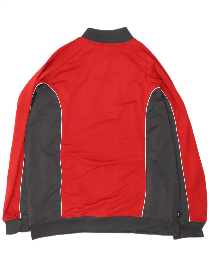 ADIDAS muška majica s izrezom s patentnim zatvaračem 2XL poliester crvene boje