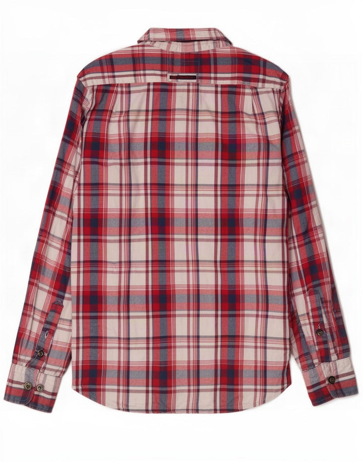 Superdry muška flanelska košulja, veliki crveni karirani pamuk