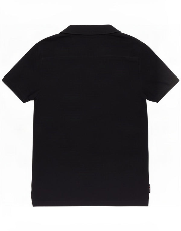 French Connection Mens Polo Shirt Large Black Cotton