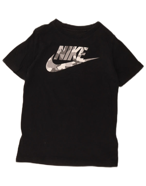 Nike Boys Graphic T-Shirt Top 10-11 Years Medium Black Pamuk