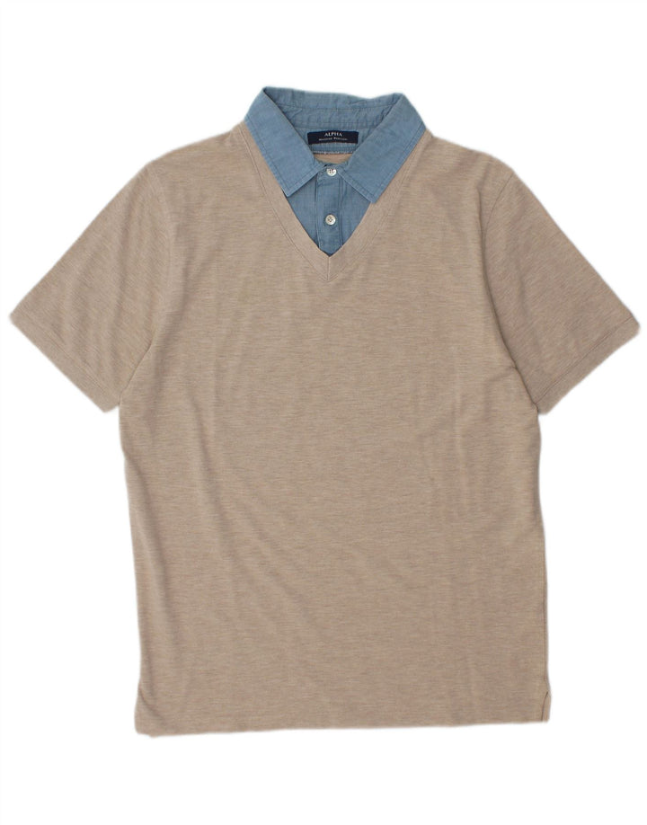 Alpha Massimo Rebecchi muška polo majica za ragbi IT 52 velika bež boja