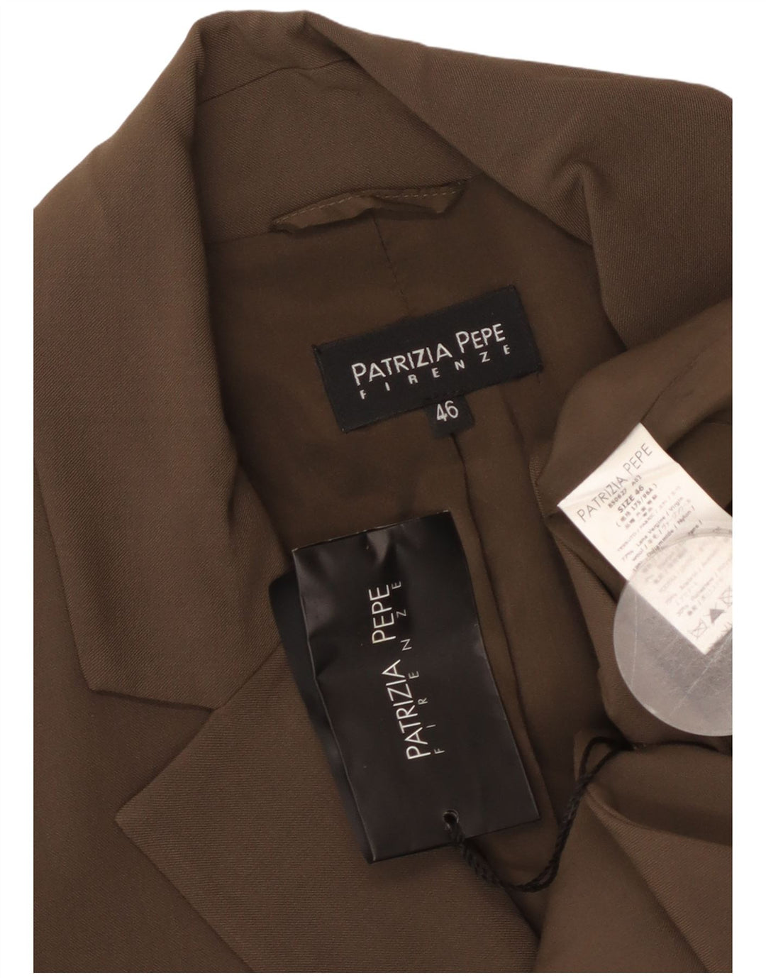 PATRIZIA PEPE Ženska jakna sa 2 gumba IT 46 Velika smeđa djevičanska vuna
