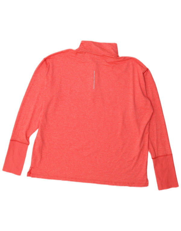 Nike Ženska Dri Fit majica dugih rukava UK 18 XL Ružičasti flekasti poliester