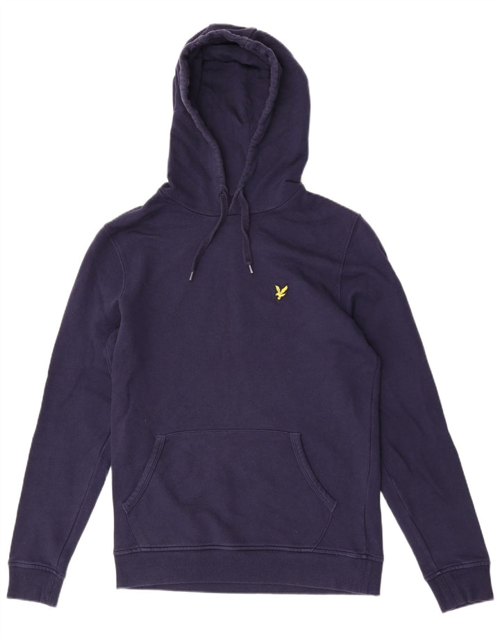 Lyle & Scott muška majica s kapuljačom, mali tamnoplavi pamuk