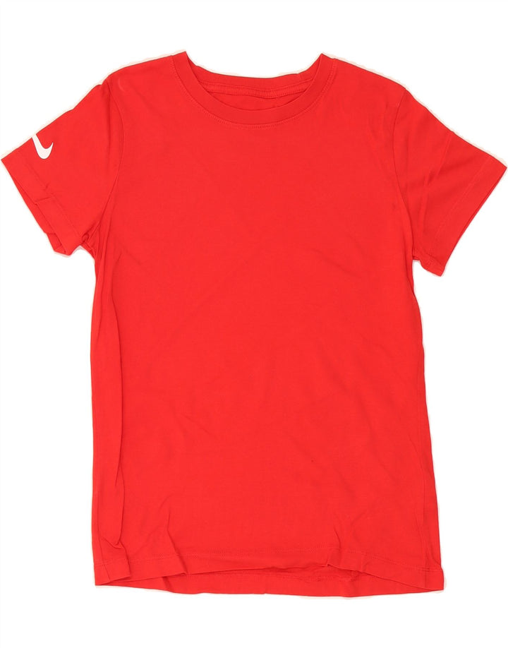 NIKE Womens T-Shirt Top UK 10 Small Red Cotton Vintage Nike and Second-Hand Nike from Messina Hembry 
