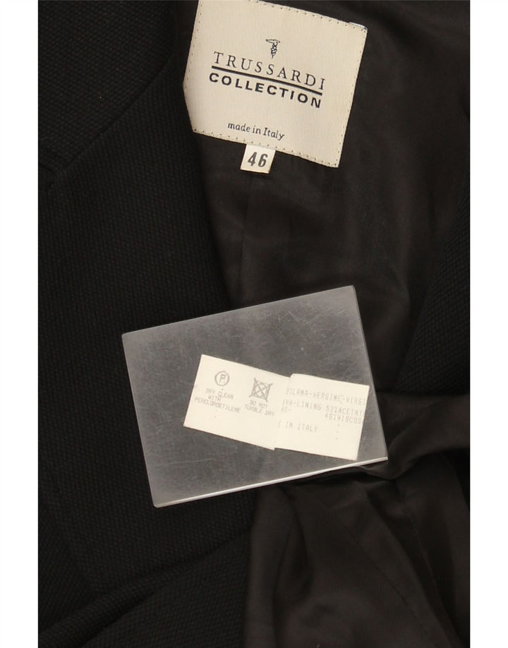 Trussardi ženski kaput IT 46 veliki crni vuneni