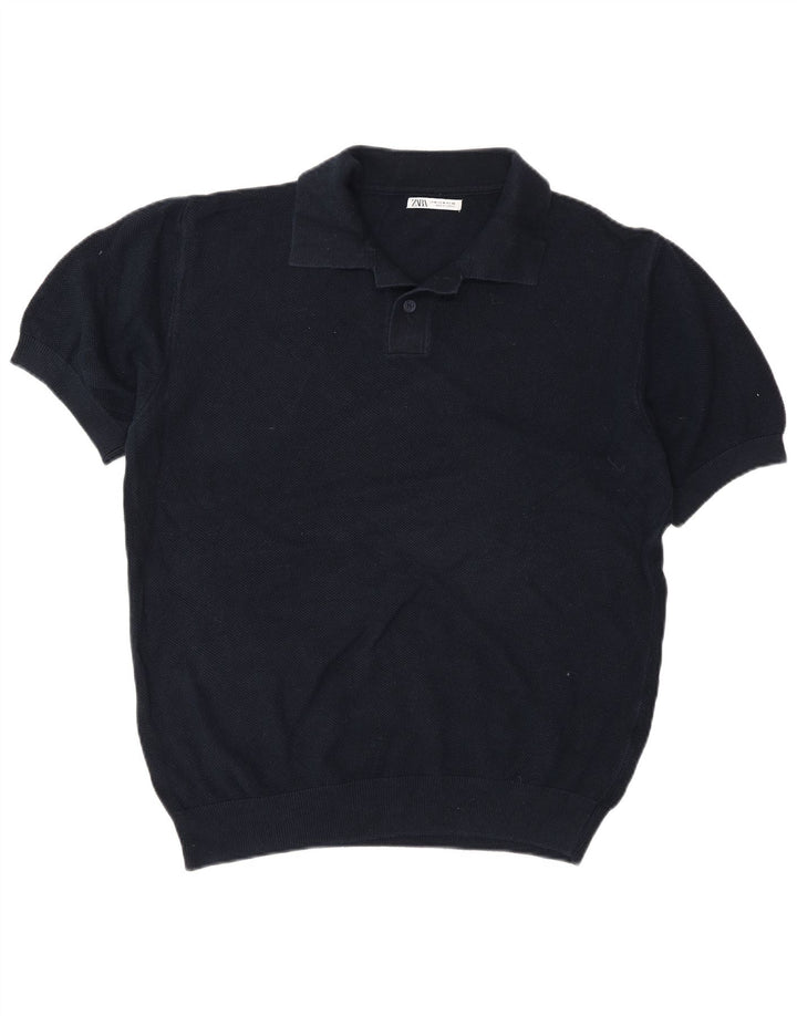 Zara muška polo majica srednje tamnoplava