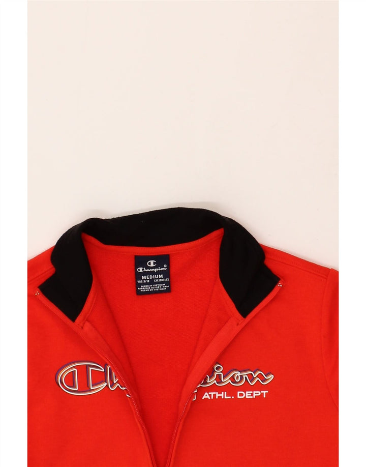 CHAMPION Boys Graphic Tracksuit Top Jacket 9-10 Years Medium  Red Cotton Vintage Champion and Second-Hand Champion from Messina Hembry 