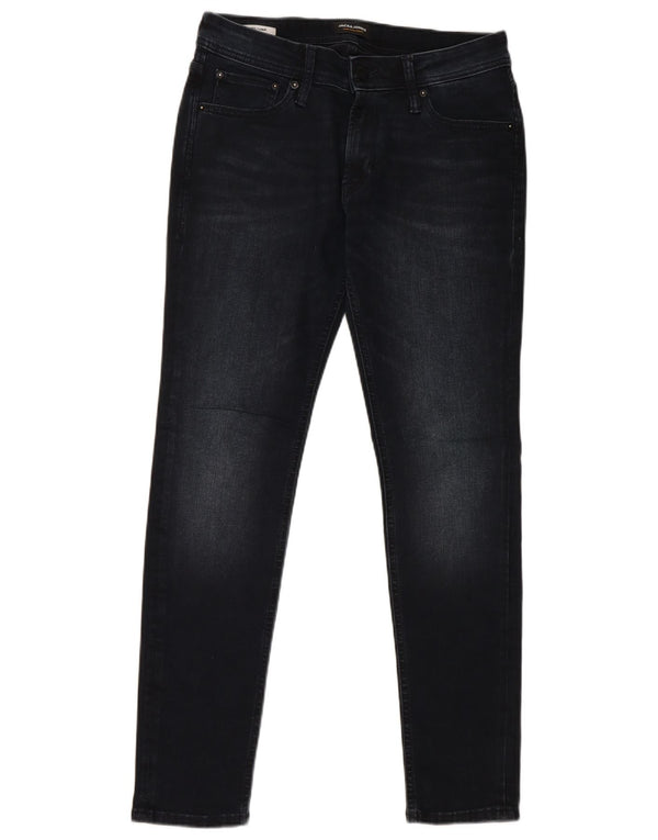 Jack & Jones muške uske traperice Liam W31 L30 tamnoplavi pamuk
