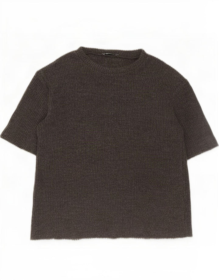 Zara ženska prevelika majica kratkih rukava UK 10 Small Grey