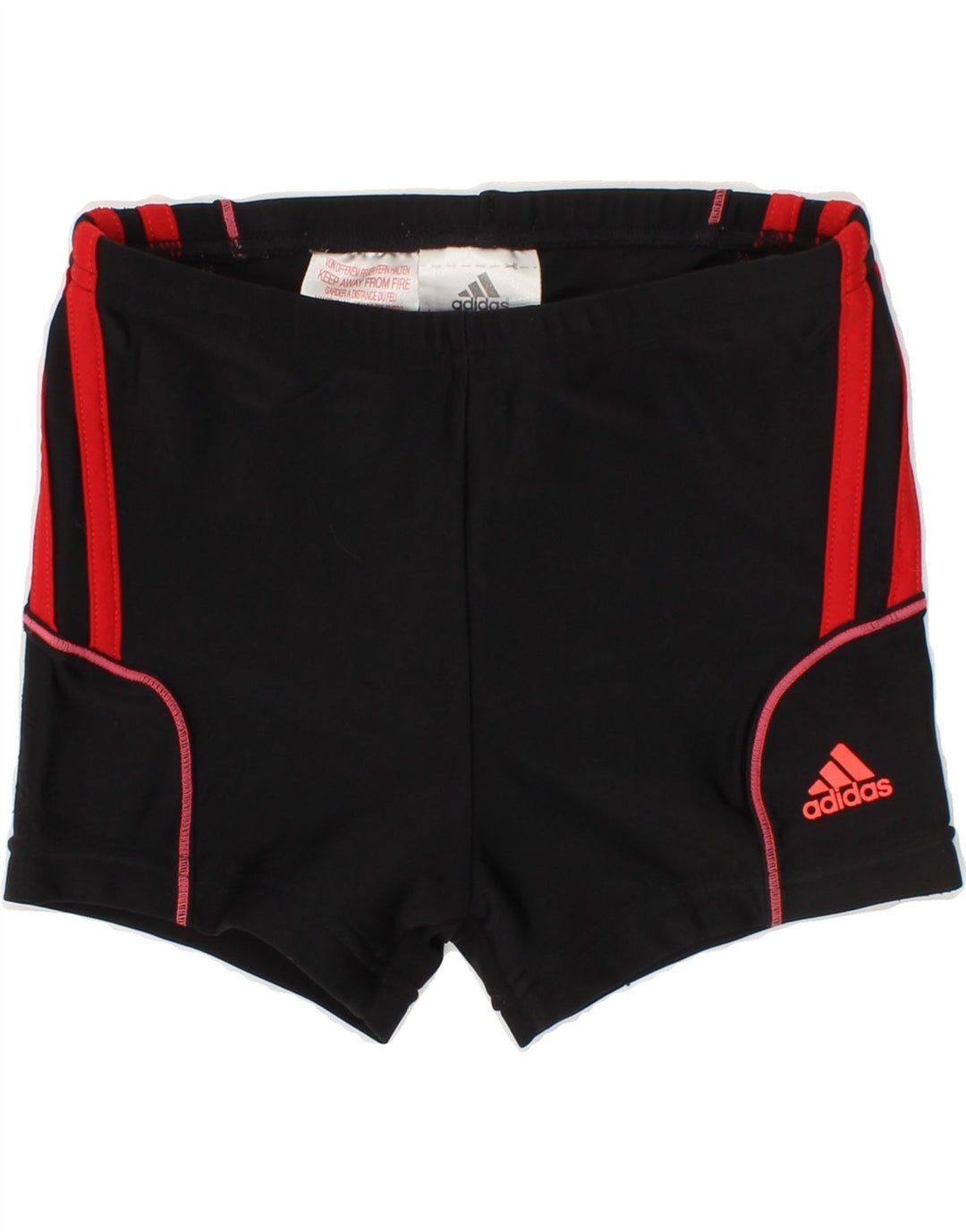 ADIDAS Boys Sport Shorts 7-8 Years Black Nylon Vintage Adidas and Second-Hand Adidas from Messina Hembry 