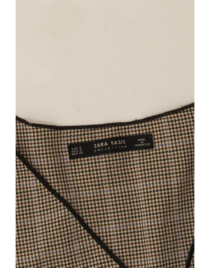 Zara ženska majica s dugim rukavima UK 10 Small Gray Houndstooth