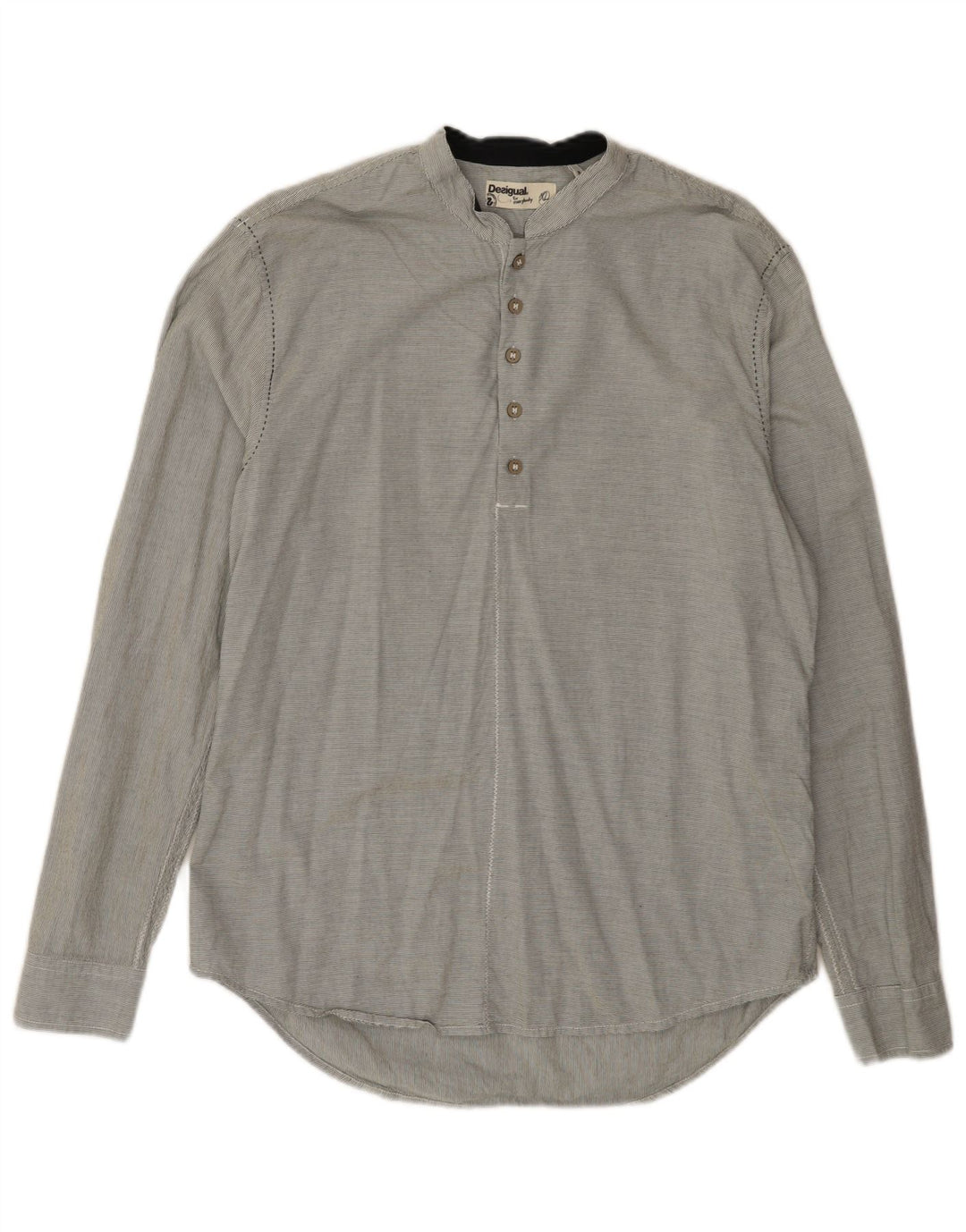 Desigual muška pulover majica standardnog kroja XL, siva pamuk na pruge