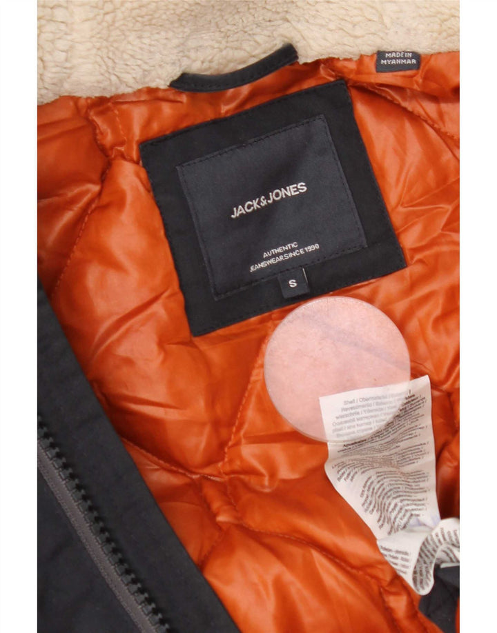 Jack & Jones muška parka jakna s kapuljačom UK 36 Mala tamnoplava poliester