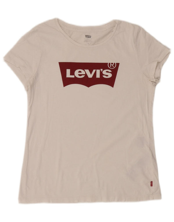 Levi's ženska majica kratkih rukava s grafičkim motivima UK 14 Srednje bijeli pamuk