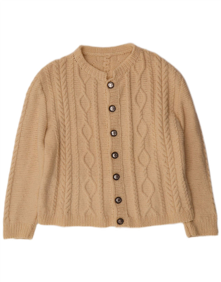 VINTAGE ženski kardigan pulover UK 16 Large Off White