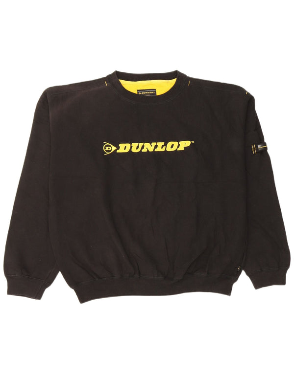 Dunlop muška majica s grafičkim motivima XL crni pamuk