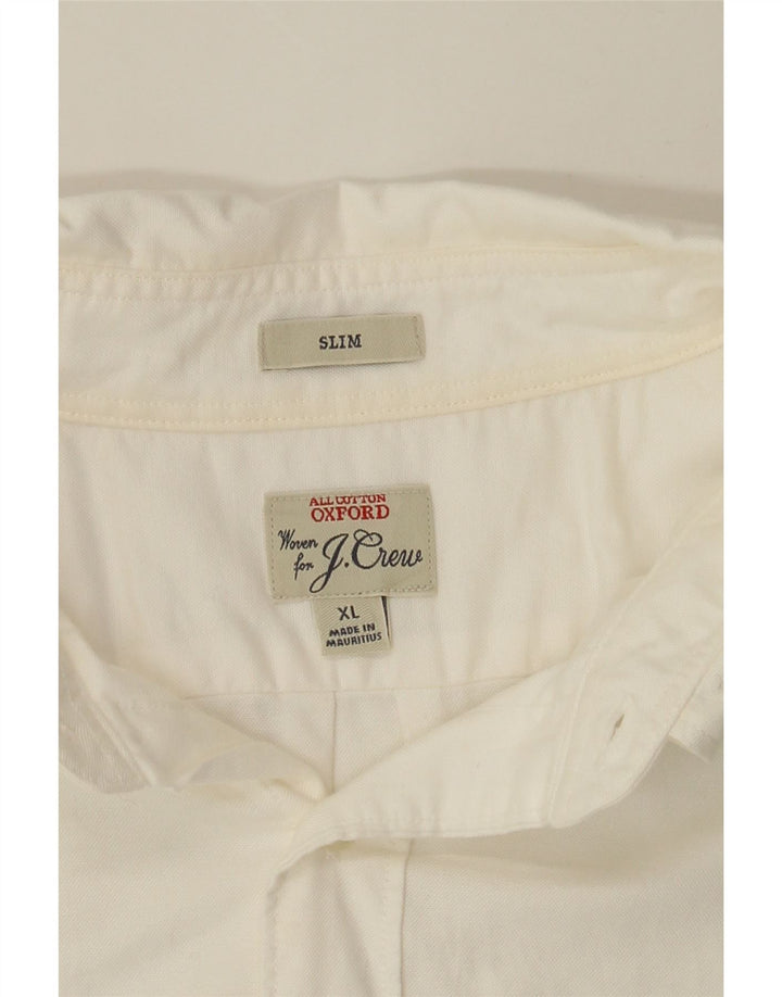 J. CREW Mens Slim Shirt XL White Cotton Vintage J. Crew and Second-Hand J. Crew from Messina Hembry 