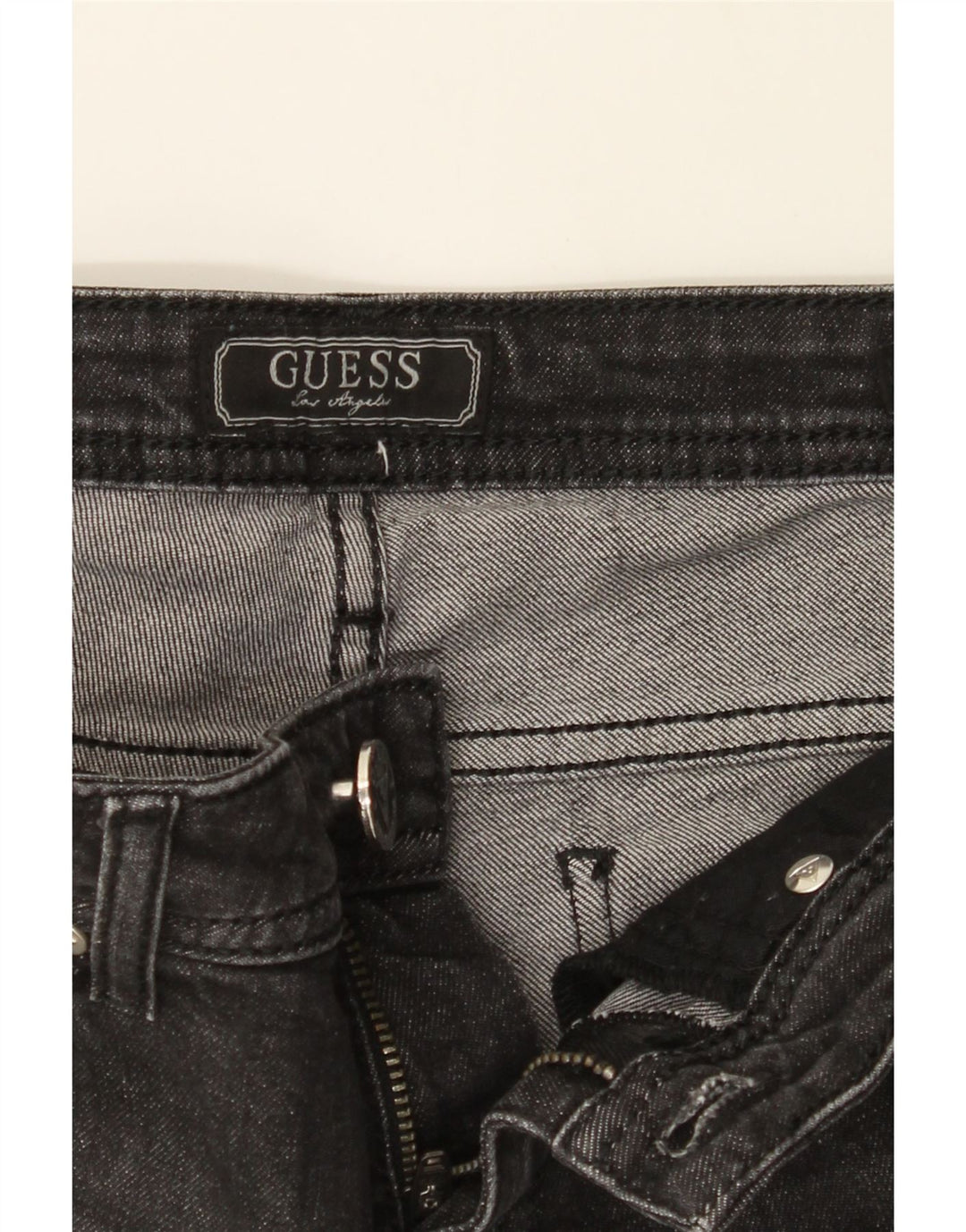 GUESS Womens Foxy Skinny Jeans W30 L30 Black Vintage Guess and Second-Hand Guess from Messina Hembry 