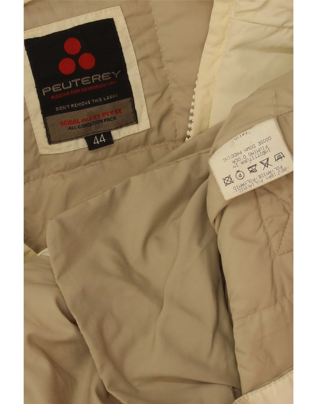 PEUTEREY Ženska podstavljena jakna IT 44 Medium Off White Polyamide