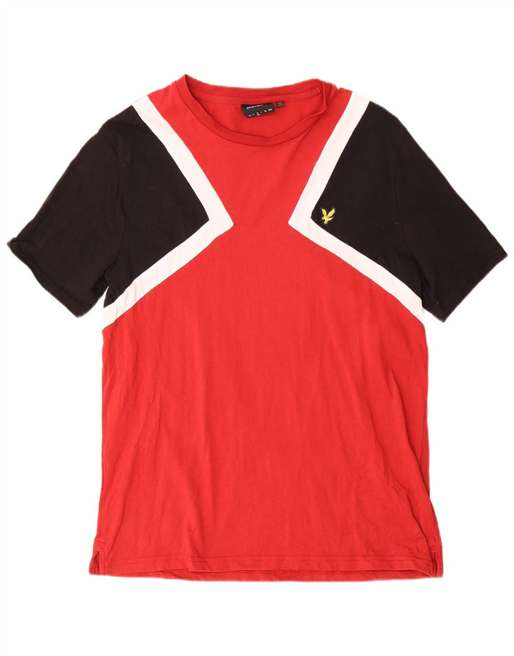 Muška majica kratkih rukava Lyle & Scott srednje crvene pamučne boje