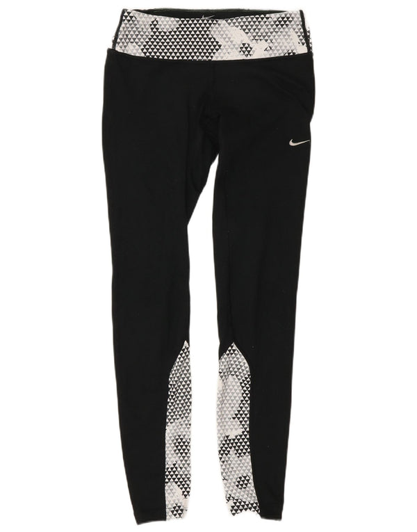 Nike ženske tajice za trčanje XS W25 L30 crni poliester u boji