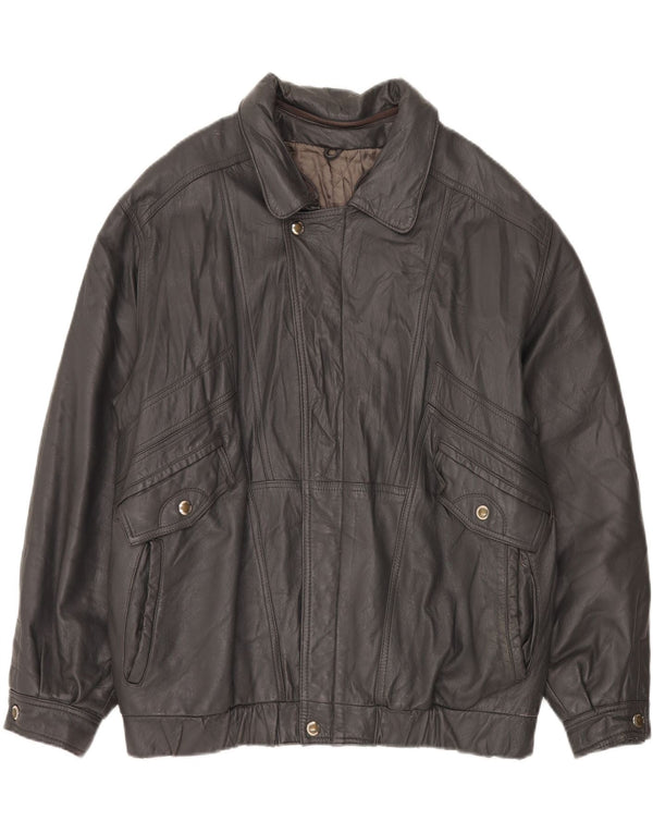 Vintage muška kožna jakna IT 56 3XL crna