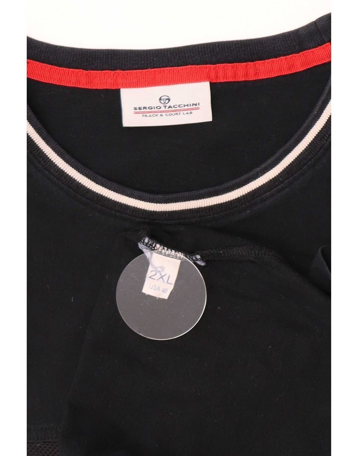 Sergio Tacchini muška majica s grafičkim motivima 2XL crna