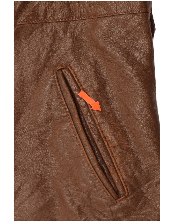 VINTAGE muška kožna jakna IT 52 XL smeđa