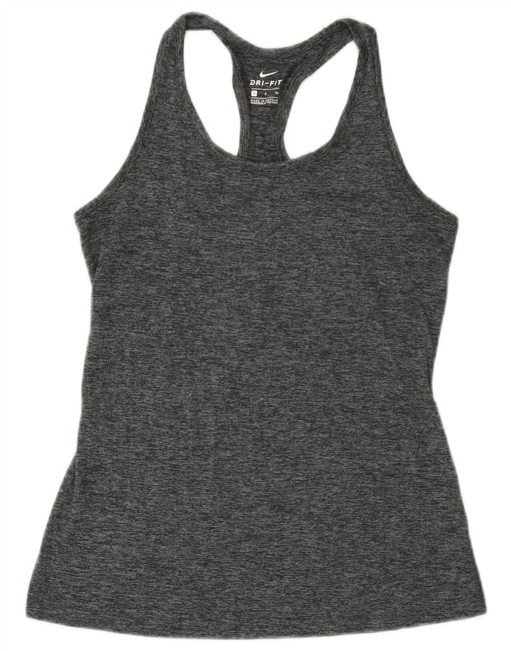 Nike Ženski Dri Fit Vest Top UK 8 Mali sivi flekasti poliester