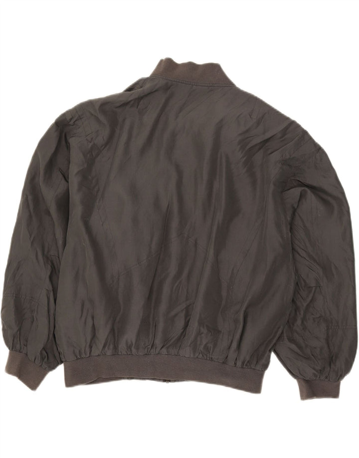 Vintage muška bomber jakna UK 38 srednje sive svile