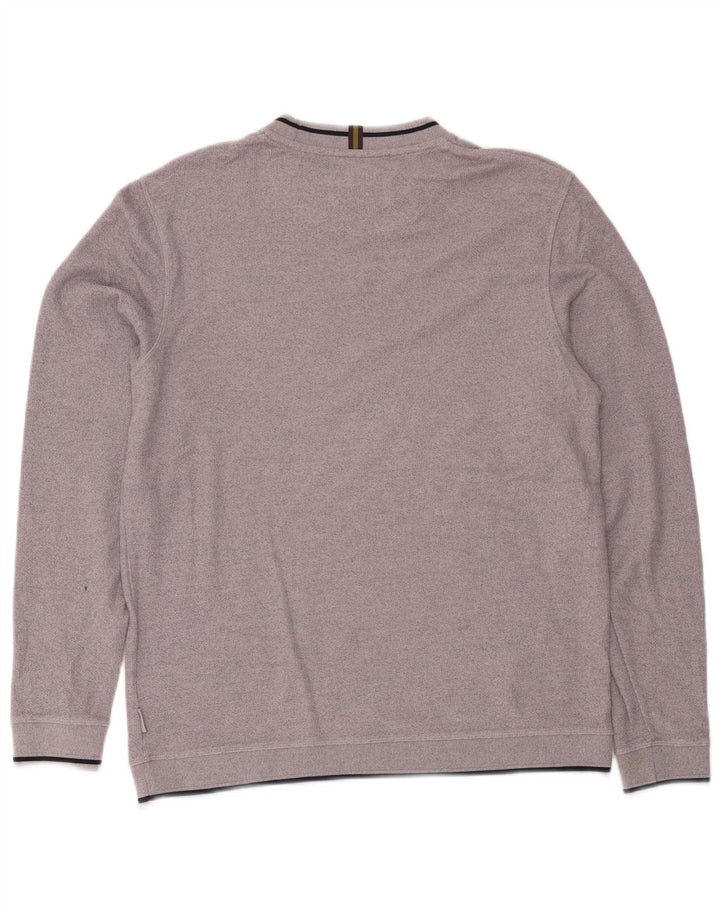 Ted Baker Muška majica s kratkim rukavima, veliki ljubičasti pamuk, veličina 4
