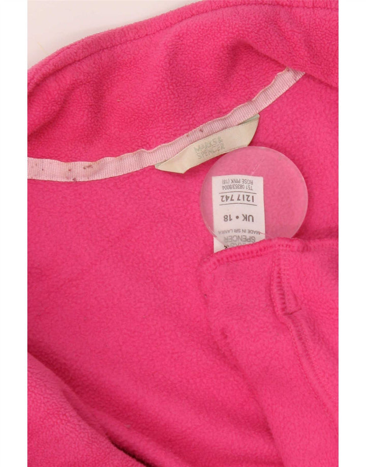 Marks & Spencer ženska jakna od flisa UK 18 XL ružičasti poliester