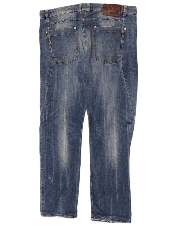 Moschino muške uske traperice W38 L32 Blue Cotton Classic