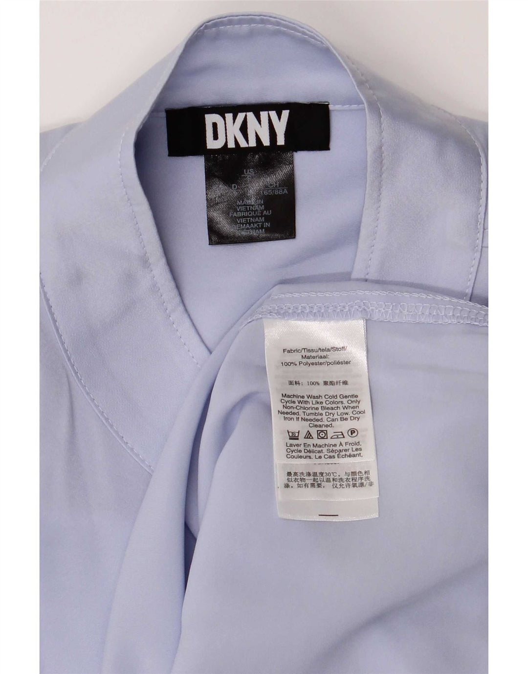 Dkny Ženska prevelika košulja bluza 1/2 rukava UK 8 Mala lila poliester