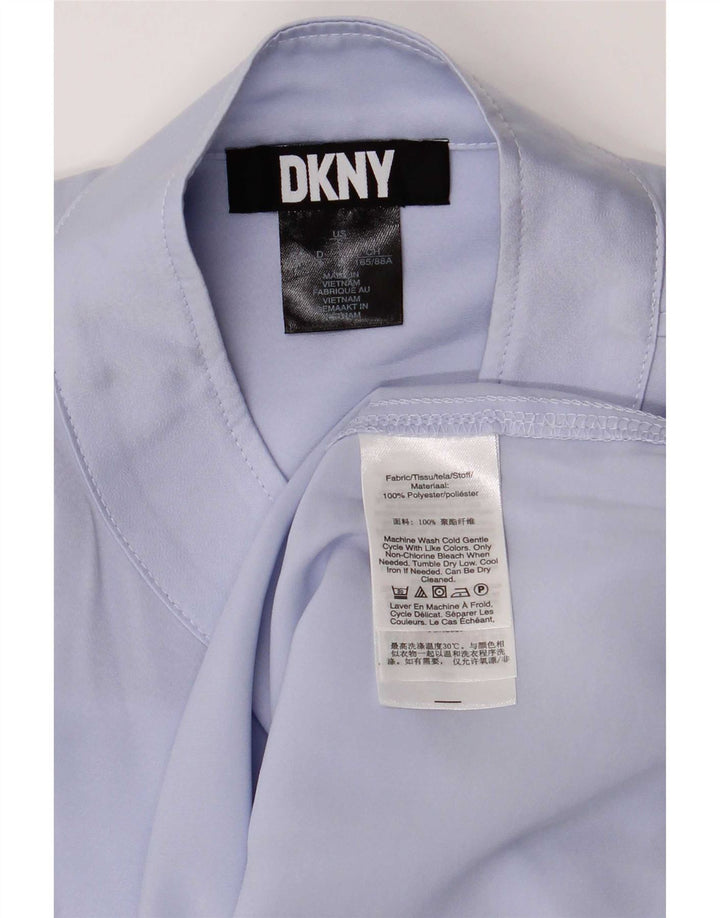 Dkny Ženska prevelika košulja bluza 1/2 rukava UK 8 Mala lila poliester