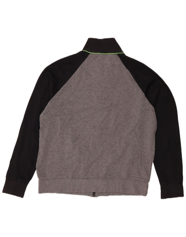 Hugo Boss Mens Tracksuit Top Jacket 2XL Grey Colourblock