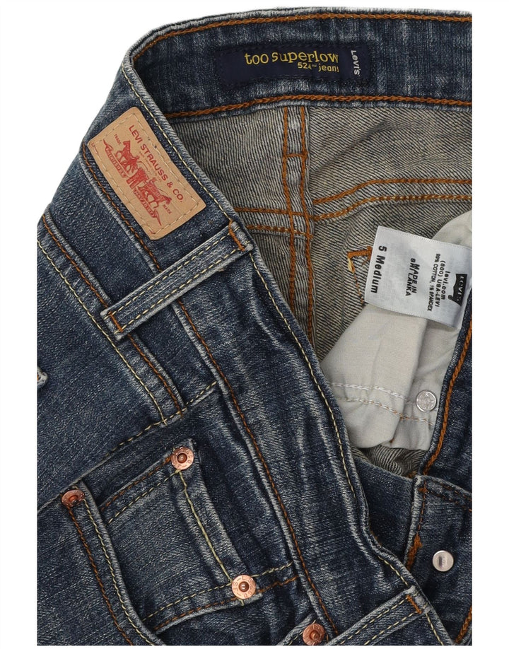 LEVI'S Ženske 524 Too Superlow uske traperice US 5 Small W29 L32 Plavi pamuk