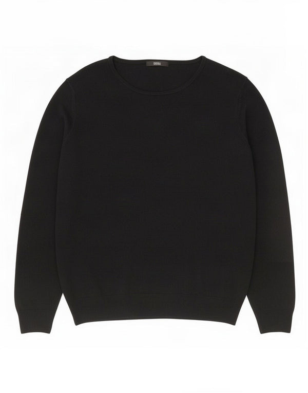 Marks & Spencer Womens Boat Neck Jumper Sweater UK 18 XL Black Acrylic