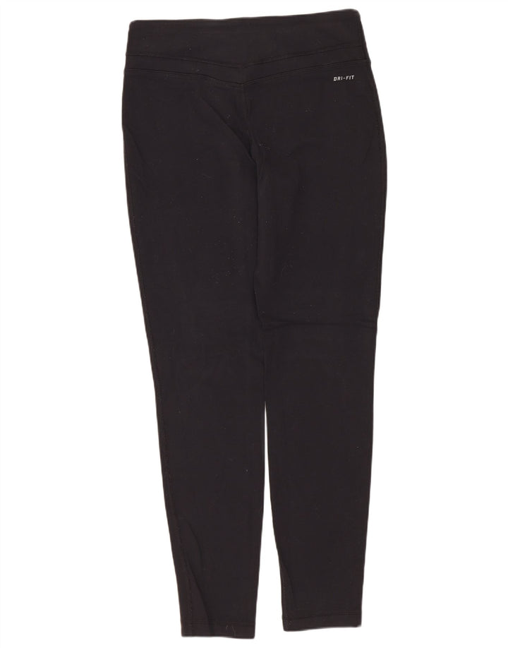 NIKE Ženske Dri Fit Leggings UK 12 Srednji crni najlon