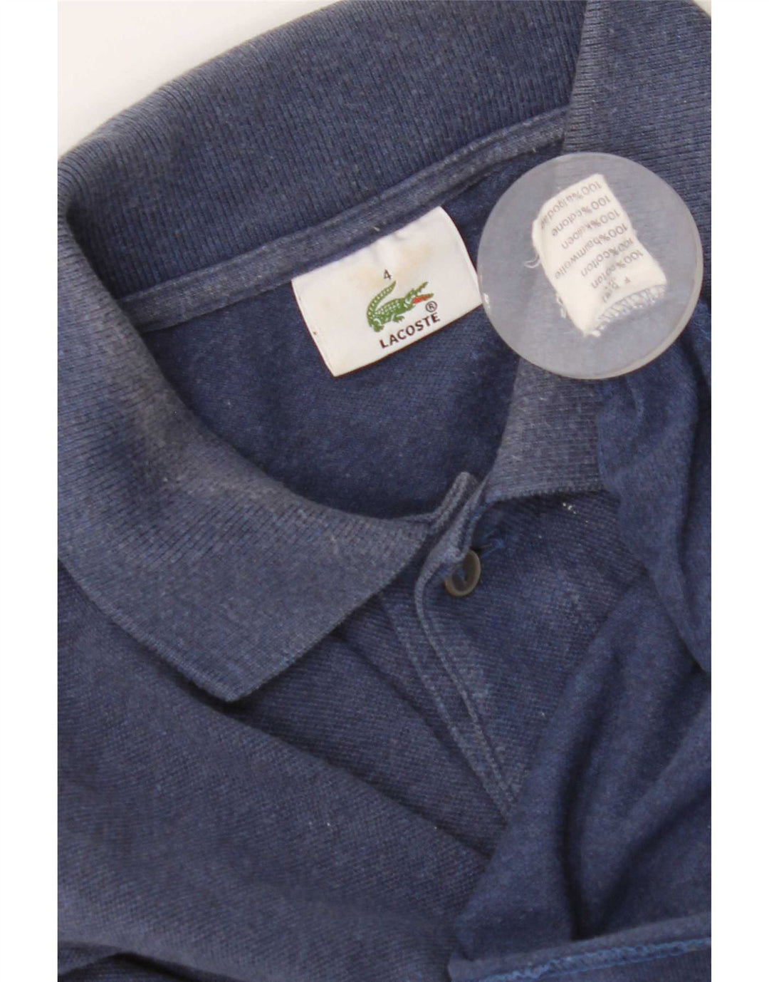 Lacoste muška polo majica dugih rukava, veličina 4, srednje plavi pamuk