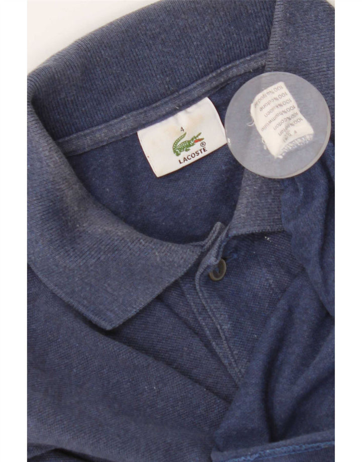Lacoste muška polo majica dugih rukava, veličina 4, srednje plavi pamuk