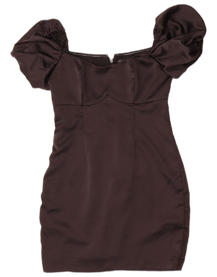 Guess Ženska haljina s otvorenim ramenima, mala crna poliesterska haljina UK 8