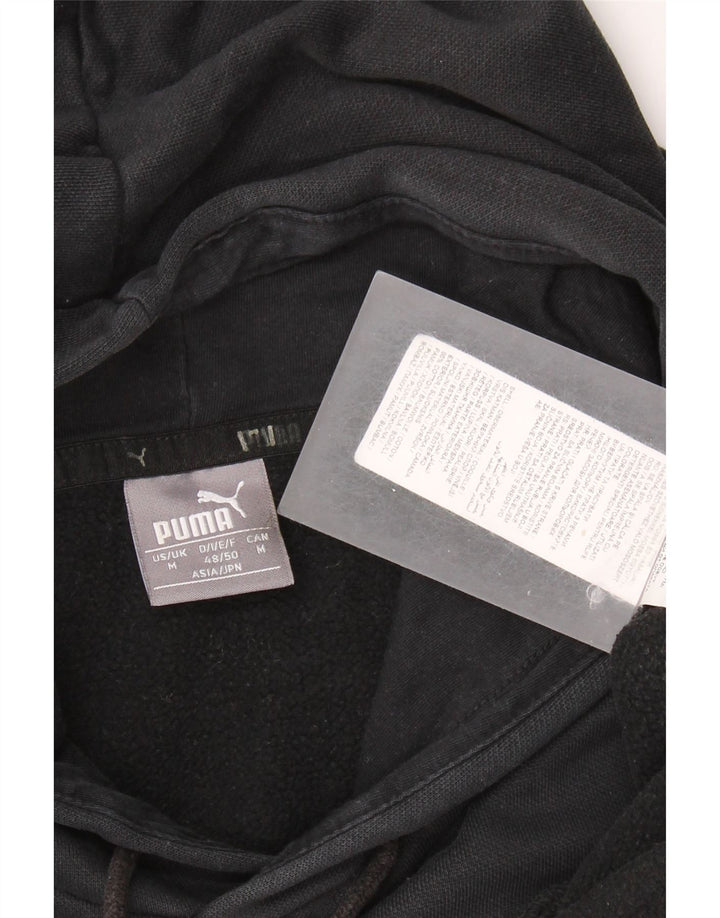 PUMA muška majica s kapuljačom srednje veličine, crni pamuk
