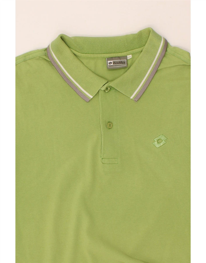 LOTTO Mens Polo Shirt Medium Green Vintage Lotto and Second-Hand Lotto from Messina Hembry 