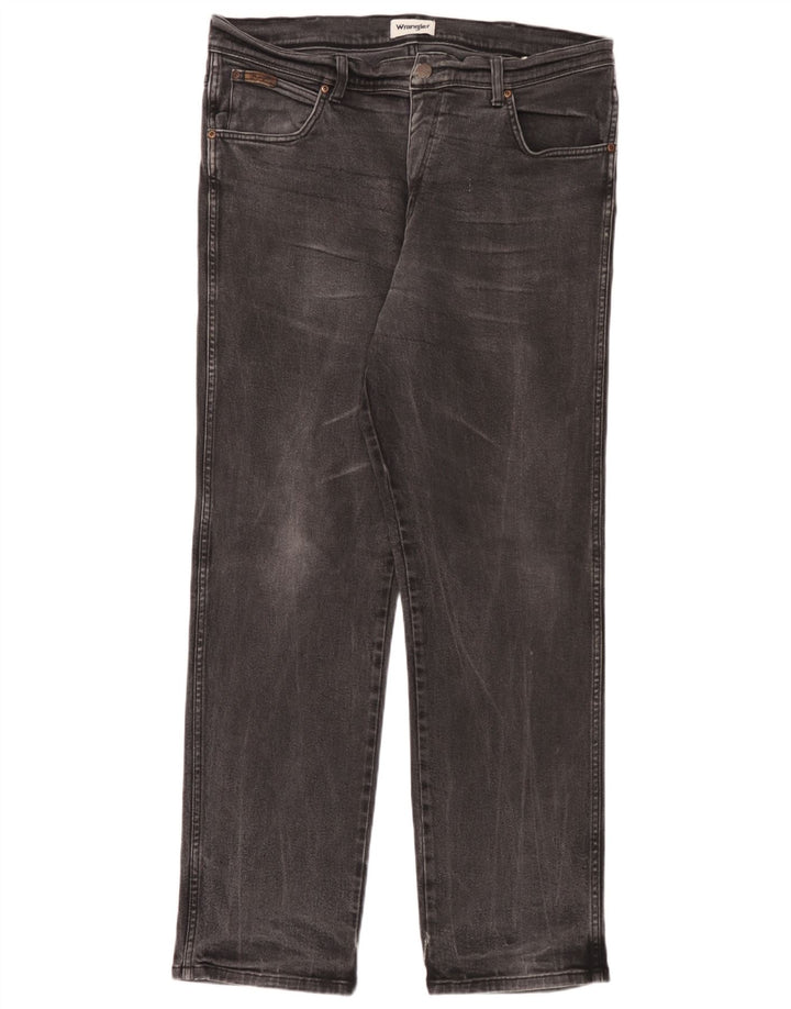 Wrangler muške rastezljive ravne traperice Texas W38 L32 sivi pamuk