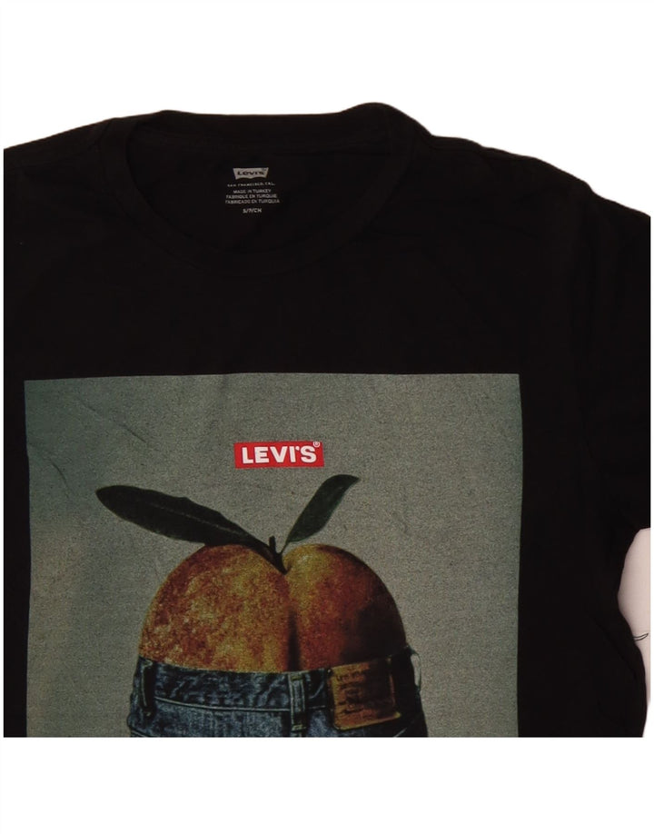 LEVI'S muška majica kratkih rukava s grafičkim motivima, mali crni pamuk