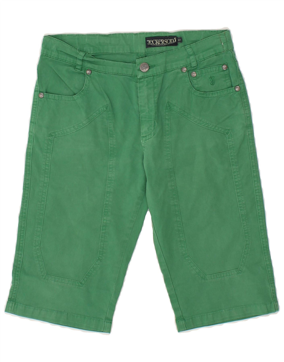 JECKERSON Womens Bermuda Shorts W27 Small  Green Vintage Jeckerson and Second-Hand Jeckerson from Messina Hembry 
