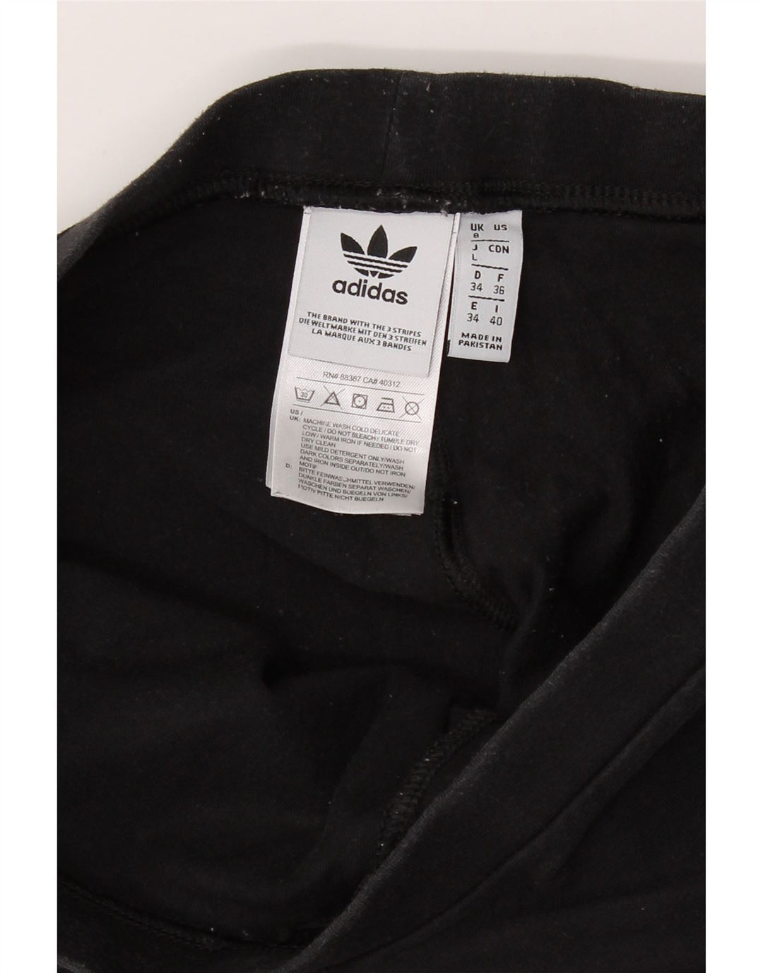 ADIDAS Womens Leggings UK 8 Small  Black Cotton Vintage Adidas and Second-Hand Adidas from Messina Hembry 